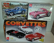 Amt Corvettes, Corvette Grand Sport, 1957 Corvette Gasser Lot Of 3 Model Kits