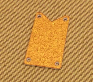 006-0904-049 Gretsch Guitar Gold/Orange Sparkle Falcon Truss Rod Cover Plate - Picture 1 of 1