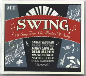 Masters Of Swing 40 Songs NEW 2-CD Billie Holiday~Vaughan~Sinatra~Ellington~Ella - Foto 1 di 2