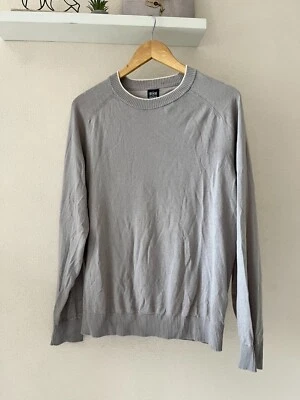 Boggi Milano Cashmere Blend Crew Neck Sweater - Grey - Size M - Image 1 of 4