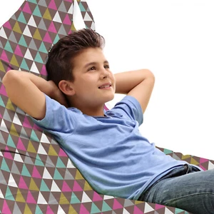 Abstrakt Spielzeugtasche Sitzsack Bunt Vintage Triangles - Bild 1 von 5