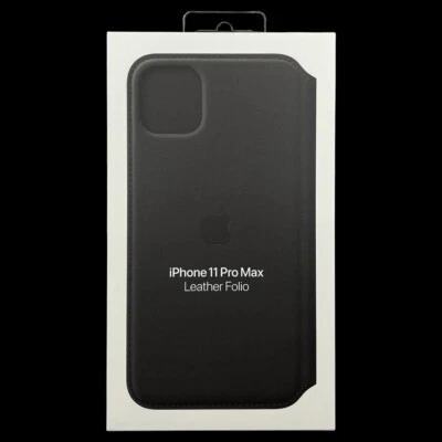 Genuine Apple Leather Folio Cover Case For iPhone 11 Pro Max - Black ‎MX082ZM/A - Image 1 of 4
