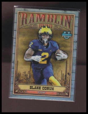 2023 Bowman University Chrome #RM-8 Blake Corum Ramblin' Man - Image 1 of 2