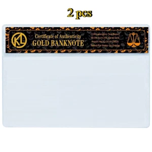Kelin 2 pcs Halloween Plastic Cover COA Bag Case Sleeves for Banknote Collection - Picture 1 of 1