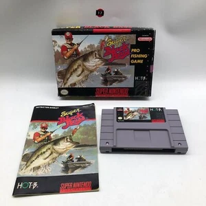 Super Black Bass Super Nintendo SNES Game Boxed + NTSC U/C Manual - Picture 1 of 8