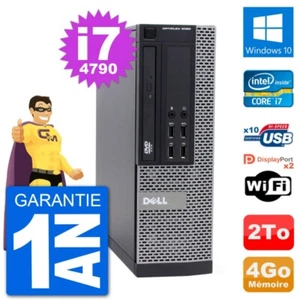 PC Dell 9020 SFF Intel Core i7-4790 RAM 4Go Disque Dur 2To Windows 10 Wifi - Imagen 1 de 3