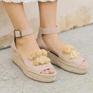 NEU Anthropologie Soludos 8,5 Panarea Wildleder Plateau Espadrilles Sandalen - Bild 1 von 8