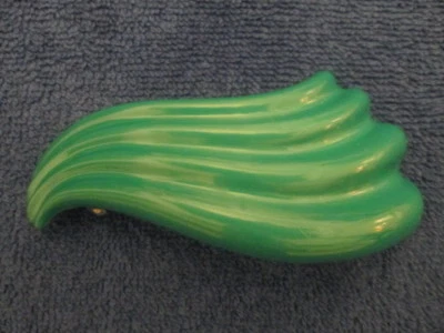 Grüne Plastik-Haarspange Kunststoff Wellenform Sammeln Steffi Graf   L: ca. 10,5 - Bild 1 von 4