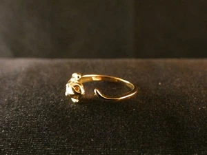 Ring 24 Karat Vergoldet Katze Fingerring Gold Größenverstellbar Kätzchen - Bild 1 von 5