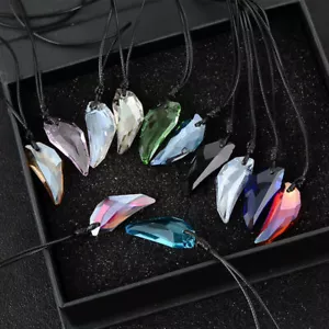 Men's Wolf Tooth Necklace Crystal Natural Stone Pendant Women Jewelry Fashion - Picture 1 of 23