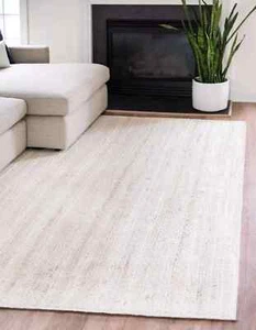 Jute Rug Braided style Reversible Area Rug Runner Modern Rustic look Carpet - Picture 1 of 7