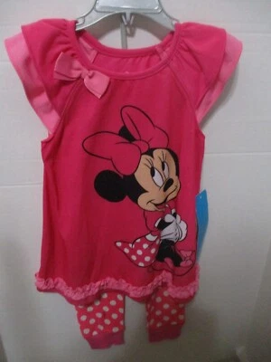 Minnie Mouse Disney Store Girls  Size 4 2 Pc.  Pajamas. BNWT - Image 1 of 3