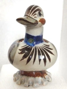 Ken Edwards Tonala Pato Pintado a Mano Cerámica Mexicana Mallarde Pato Pájaro Animal - Imagen 1 de 7