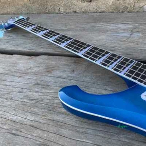 TOP Blue Burst Electric Bass Guitar, Upgrade Bridge Rosewood Fretboard, 4 String - Picture 1 of 6