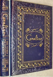 CORALINE by Neil Gaiman Easton Press Signed by Author & Illustrator New Sealed - Foto 1 di 9