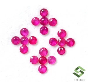 2.75 MM Naturel Rubis Rond Coupe Lot 20 Pièces 2.38 Cts Calibré Ample Gemmes - Picture 1 of 7