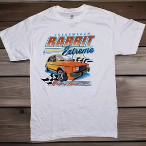 NWOT Retro Volkswagon VW Rabbit Extreme Racing Equipment White t-shirt Mens sz M - Picture 1 of 5