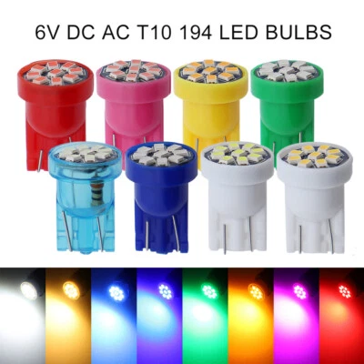 100Pcs DC AC 6V 8V T10 W5W 2825 158 192 168 194 Pinball LED Wedge Light bulbs - Image 1 of 4