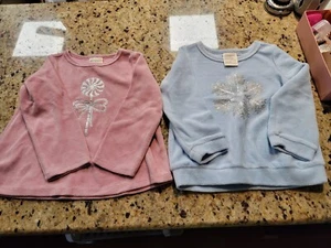 TWO First Impressions Blue And Pink Sweatshirts Toddler Girl 24M - Picture 1 of 12