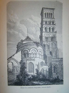Gravure 19° Cathédrale d' Angouléme Abside    Religion Catholique - Picture 1 of 1