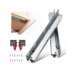 knobelite 8 Pairs 18 Inch Undermount Drawer Slides, Self Soft Close Full Exte... - Picture 1 of 8
