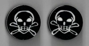 BLACK & WHITE 8g (3mm) SKULLS DOUBLE FLARED PLUGS plug - Picture 1 of 1