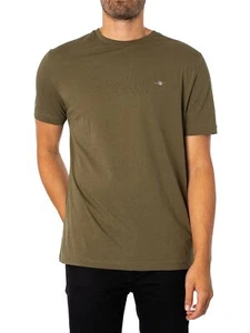 GANT Herren Normales Schild-T-Shirt, Grün - Bild 1 von 5