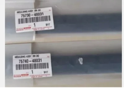 LEXUS GENUINO OEM RX330/350/400 03-08 PUERTA TRASERA VENTANA CINTURÓN MOLDURA JUEGO R&L Foto 1 de 3