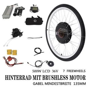 28" Rueda Trasera Motor E-Bike Kit Conversión 36V 500W Impermeable Ebike Conversion - Imagen 1 de 16
