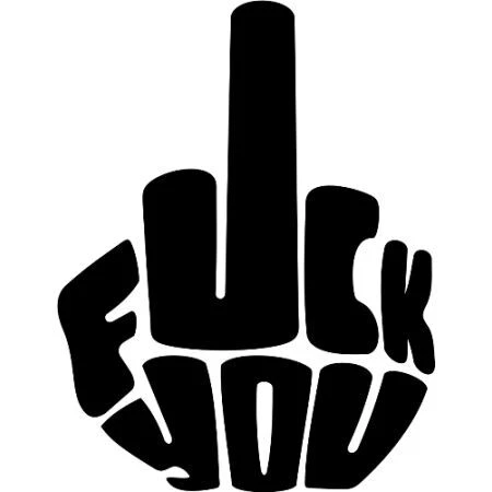 F*ck You Funny Finger Meme 5" Bumper Sticker Decal - Image 1 of 1