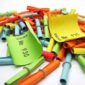 1500 Tombolalose Gewinnlose Tombola Lose Röllchenlose Gewinne bunt Nr. 1-1500 - Bild 1 von 1