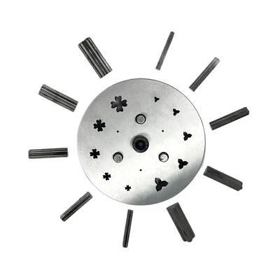 3 Petal & 4 Petal Flower Shape Disc Cutter - Set of 10 Punches Size 6mm to 16mm - Image 1 of 3