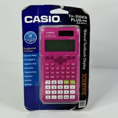 New Casio fx-300ES Plus-PK 2nd Edition Scientific Calculator - Pink - Image 1 of 4