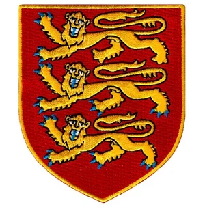 PARCHE DE LAS ARMAS REALES DE INGLATERRA - INSIGNIA ESCUDO ABRIGO BRITÁNICO UK bordado planchado - Imagen 1 de 4