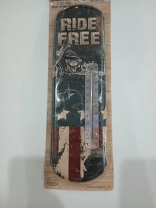 Ride Free Metal Thermometer, NEW in package, Motorcycle Enthusiasts - Picture 1 of 1