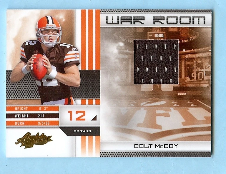 2010 ABSOLUTE WAR ROOM COLT McCOY ROOKIE JERSEY #/250 - Image 1 of 1