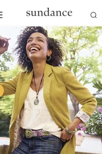 NEW!! SUNDANCE LIVING CATALOG Women’s Cotton Linen QUINN Blazer Light Green S - Picture 1 of 6