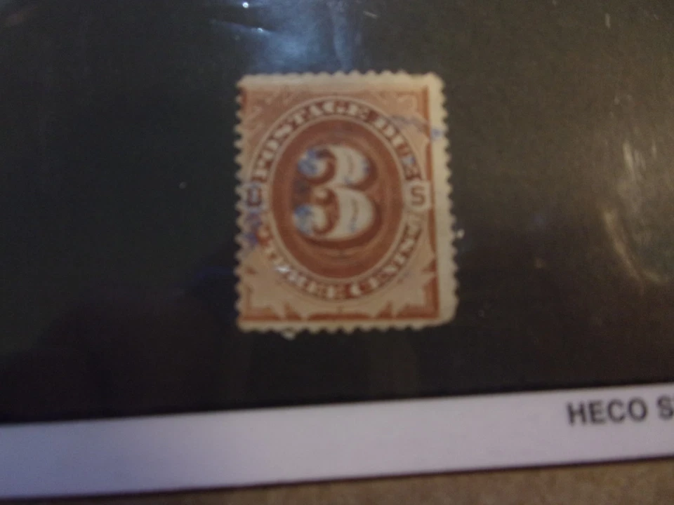 USA Used, 1879 issue, Scott #J3, 3 Cent Postage Due, Brown - Image 1 of 1