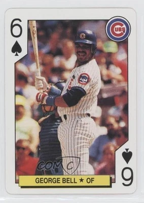 1991 US Playing Cards Major League All-Stars Silver Edge George Bell #6S - Image 1 of 2