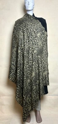 Hugo Boss Orange Animal Leopard Print Scarf - Image 1 of 4