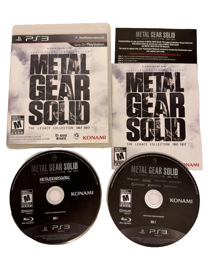 Metal Gear Solid The Legacy Collection 1987-2012 PS3 Playstation 3 Game + Manual - Image 1 of 1
