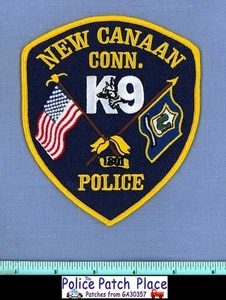 NEU CANAAN K-9 CONNECTICUT Polizei Schulteraufnäher K9 HUND HUND - Bild 1 von 2