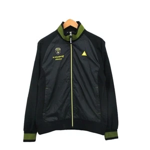 Le Coq Sportif Jumper Blouson Zip Up Logo L Black KT3 Width: about 50cm Used 4d7 - Picture 1 of 6