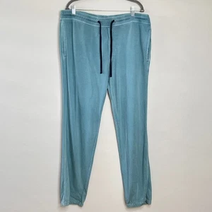 Pantalón de chándal estándar James Perse Supima de algodón vintage polar talla XXL verde azulado - Imagen 1 de 9