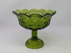 LE Smith Glas antik grün Mond & Stern großes Kompott - Bild 1 von 7