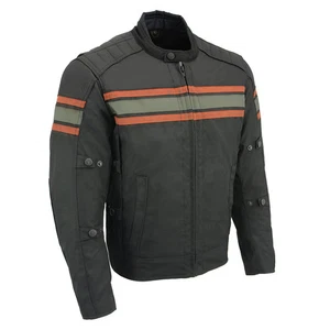 Milwaukee Leather Men's Burnt Armored Motorcycle Jacket - Bild 1 von 10
