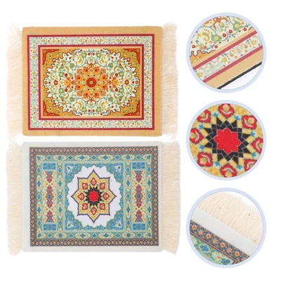  2pcs Tassel Silicone Coasters Coasters Coppa Cuscini Isolati a calore - Immagine 1 di 4