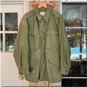 1962 Vtg US Army OG-107 Sateen Field Jacket REGULAR MEDIUM 1960s Unissued - Picture 1 of 24