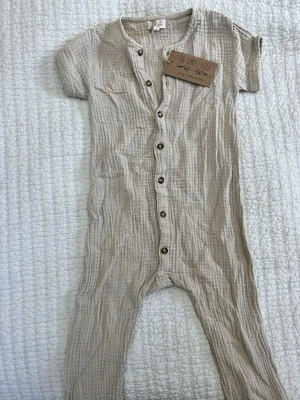 The Simple Folk Organic Cotton Archer Playsuit Size 2-3 Years ECRU NWT - Image 1 of 4