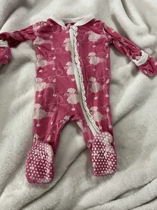 Kickee Hose Bambus Pudel Rosa Sleeper Größe Frühchen - Bild 1 von 3